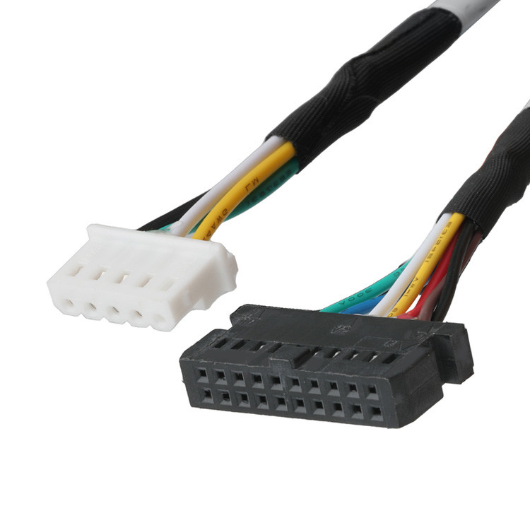 OEM/ODM Cable LVDS desde LHE PHSD 30P Pitch 2.0mm hasta A2545 20P Pitch 2.54mm, alambre UL1007 24AWG, color según el pin-out