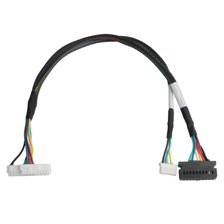 OEM/ODM Cable LVDS desde LHE PHSD 30P Pitch 2.0mm hasta A2545 20P Pitch 2.54mm, alambre UL1007 24AWG, color según el pin-out