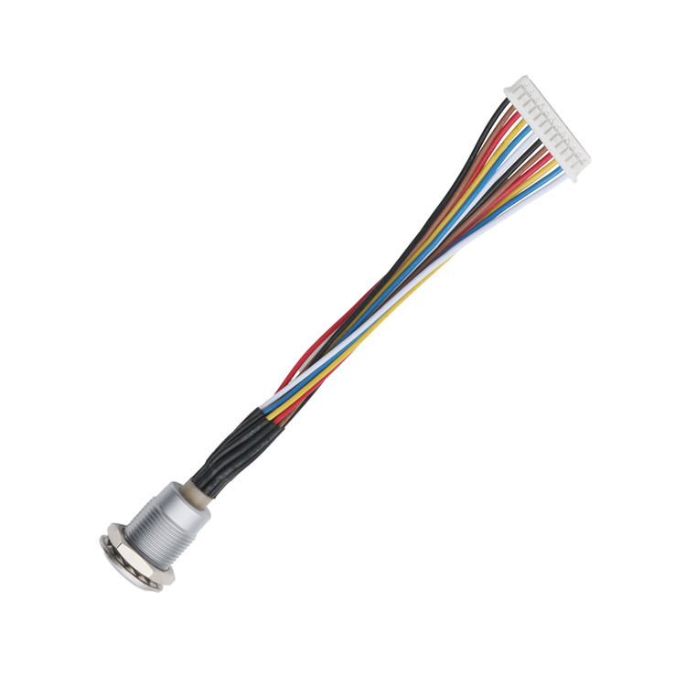 Cable personalizado con conector M12 desde el interruptor de sensores OBZ1G12CLL00000 hasta el interruptor de control KB915-12H2A