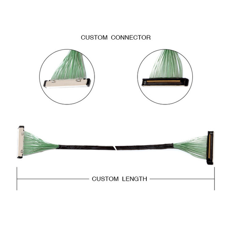50 Pin 20380-R30T-06 Conector 50P para el ensamblaje de microcables coaxial LVDS EDP