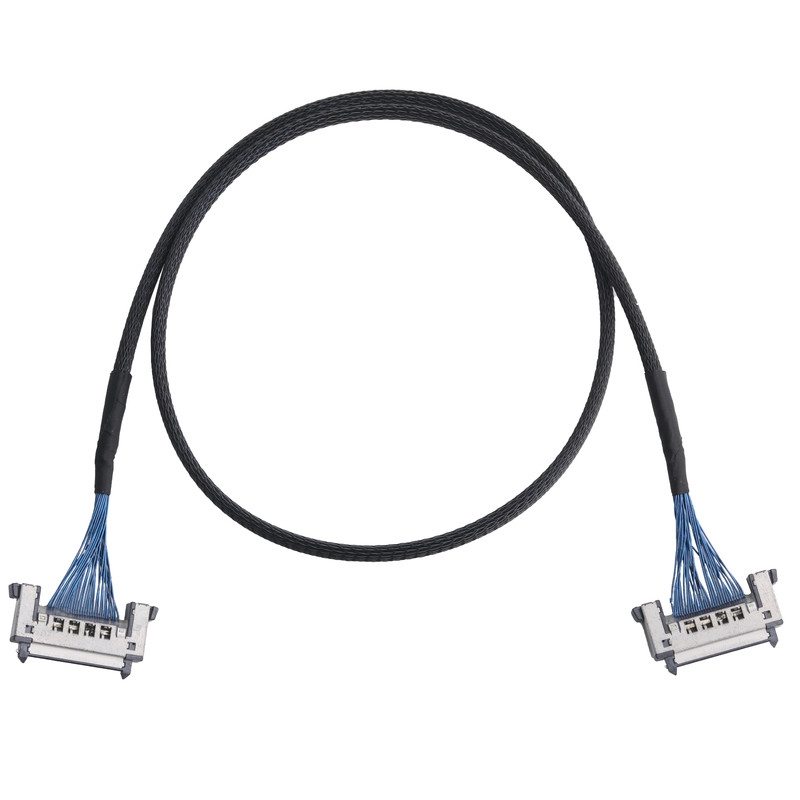 JAE FI-RE31CL al arnés de cable modificado para requisitos particulares cable del molex de la echada del montaje de cable del FI RE31CL LCD Lvds 0.3m m