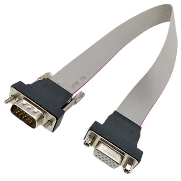 Varón de VGA HDB15 al conector femenino de la exhibición de los lvds del conector del cable de cinta 15pin