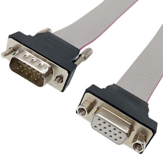 Varón de VGA HDB15 al conector femenino de la exhibición de los lvds del conector del cable de cinta 15pin