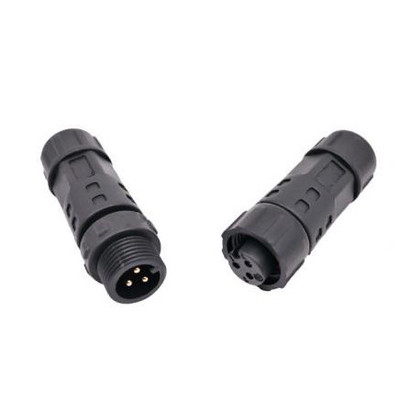 M12 3 pines de conector circular impermeable de cable femenino recto moldeado para pantalla LVDS OEM/ODM