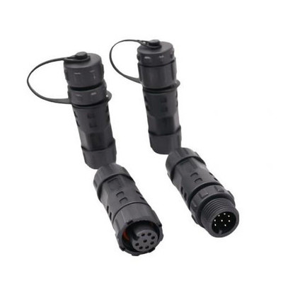 M12 3 pines de conector circular impermeable de cable femenino recto moldeado para pantalla LVDS OEM/ODM