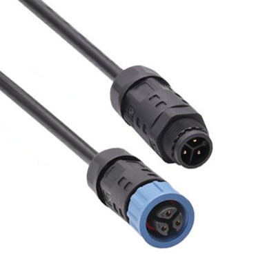 M15 Conector circular industrial de 2 pines y 3 pines con ensamblaje de tipo soldadura y clasificación de impermeabilidad IP67