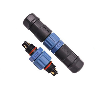 M15 Conector circular industrial de 2 pines y 3 pines con ensamblaje de tipo soldadura y clasificación de impermeabilidad IP67