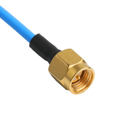 ROHS Bajo PIM Flex TFT-5G-402 RF Cable coaxial doble blindaje con chaqueta azul FEP OEM / ODM