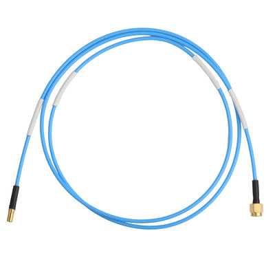 ROHS Bajo PIM Flex TFT-5G-402 RF Cable coaxial doble blindaje con chaqueta azul FEP OEM / ODM