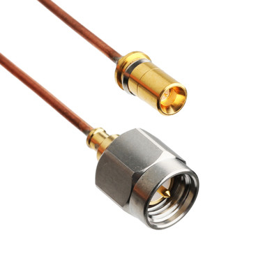 SR047 Conectores coaxial de RF semirrígidos VITA 67 SMPM con enchufe recta a SMA con enchufe recta masculina