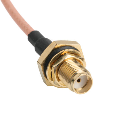 Contacto de oro RG316 Cable coaxial SMA macho conexión recta a SMA mujer conector de mamparo