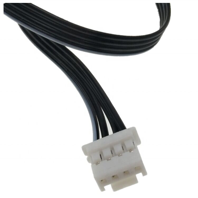 Arnés de alambre personalizado con cable de conector JST de altura 2.0 y cable de cinta plana 4Pin 24AWG de 300 mm de longitud
