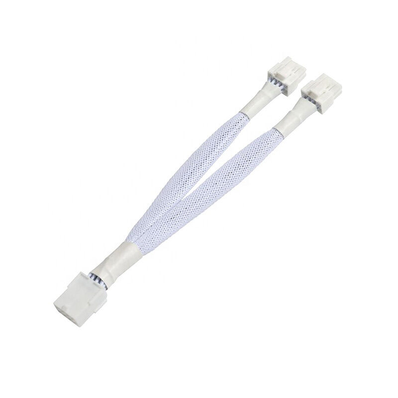 Cable de alimentación PCIe de manga blanca Femenino a doble 8P ((6+2) pin Hombre Cable de alimentación GPU VGA con 16AWG/18AWG y longitud de 20 cm