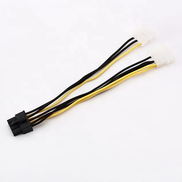 18AWG PVC PCI-E Cable de alimentación 8 Pin Hombre a doble 8Pin ((6+2) Hombre GPU Power Splitter con opciones de longitud personalizadas