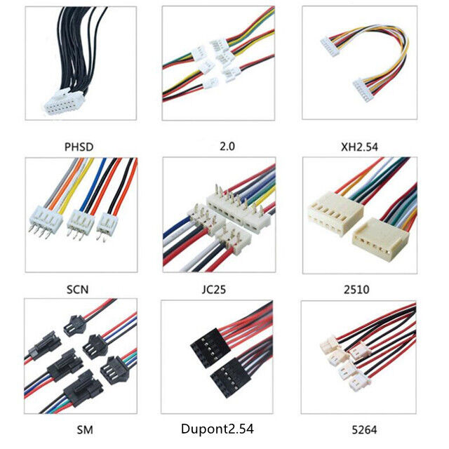 Ensamblaje de cable personalizado con conector JST y longitud personalizable Certificado ISO9001