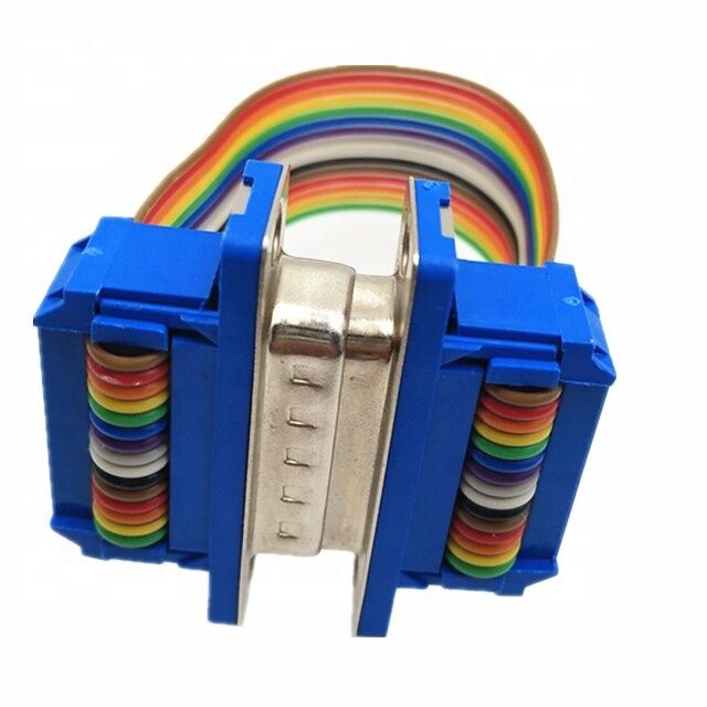 OEM ODM RS232 15Pin D-Sub Gold-plated Connector Flat Ribbon Cable Assembly with Customizable Length