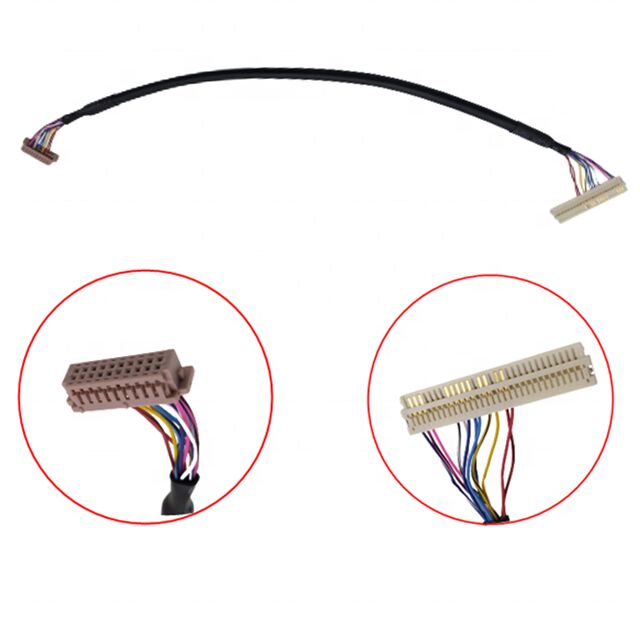 General LCD LVDS Screen Cable JAE FI-x30 30Pin to Hirose 20Pin DF13  Twisted 20276 Shield Wire for Driver Board