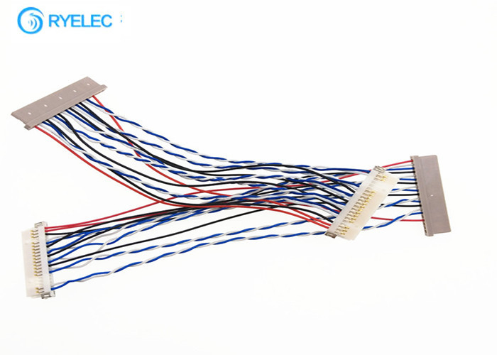 Df14 al Pin de la asamblea de cable de Coaxia LVDS del ordenador portátil Df19 20 20 a Pin  para la exhibición del Lcd