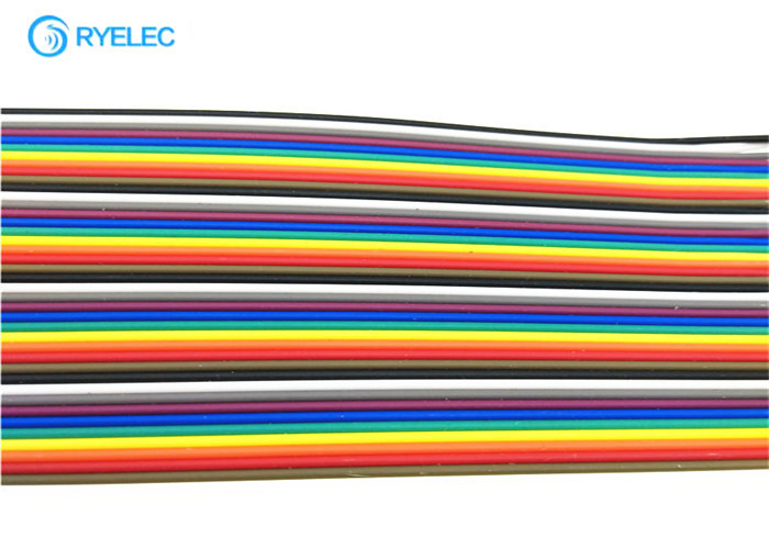 los 20cm hembra del cable de cinta del arco iris de 40 Pin al cable de puente plano femenino del AWG de Du Pont Ul2651 28
