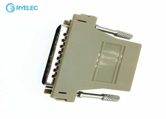 25 varón serial del Pin Db25 Rs232 al color modular femenino de la marfil del adaptador de la red Rj45