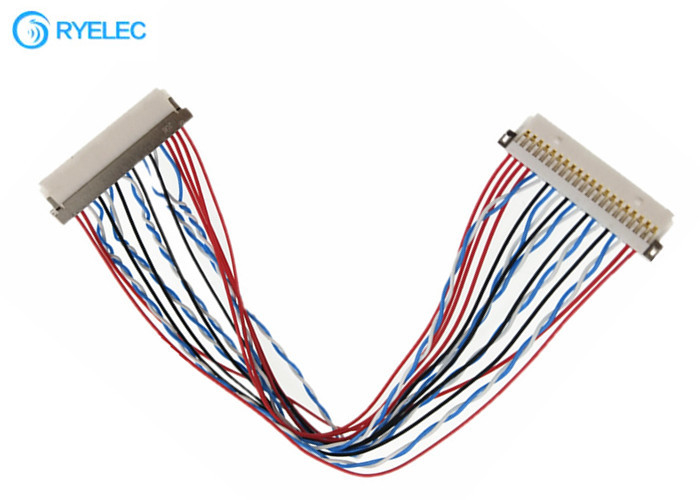 Cable de la conversión de Lvds de la serie de la haz de cables DF19 de  DF19-20S-1c Shell para el monitor LCD