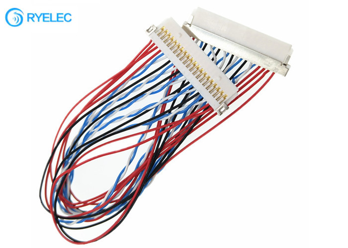 Cable de la conversión de Lvds de la serie de la haz de cables DF19 de  DF19-20S-1c Shell para el monitor LCD