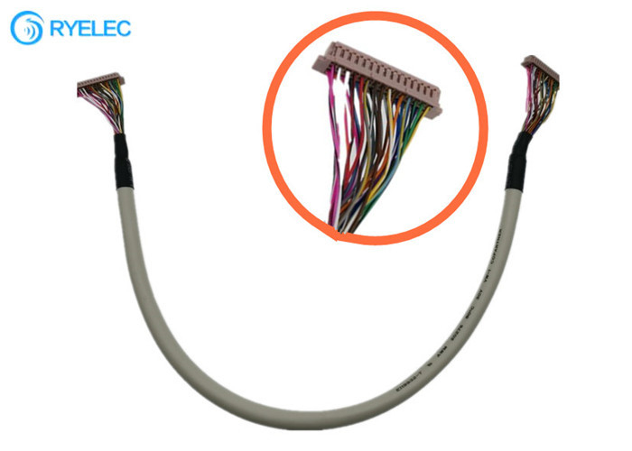 DF13-30DS-1.25C al indicador digital de DF13 TTL al cable del perno 1.25m m LCD del tablero 30 de LVDS