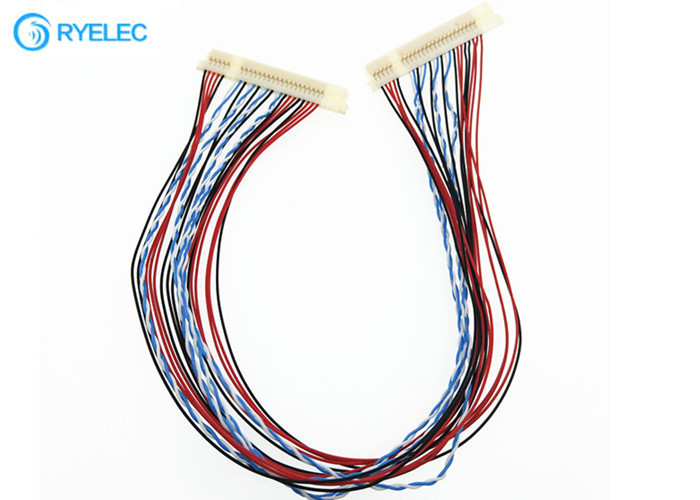 El cable de  DF19-30S-1C 30 P Lvds a la pantalla del Lcd llevó el alambre torcido 30AWG de la señal del convertidor