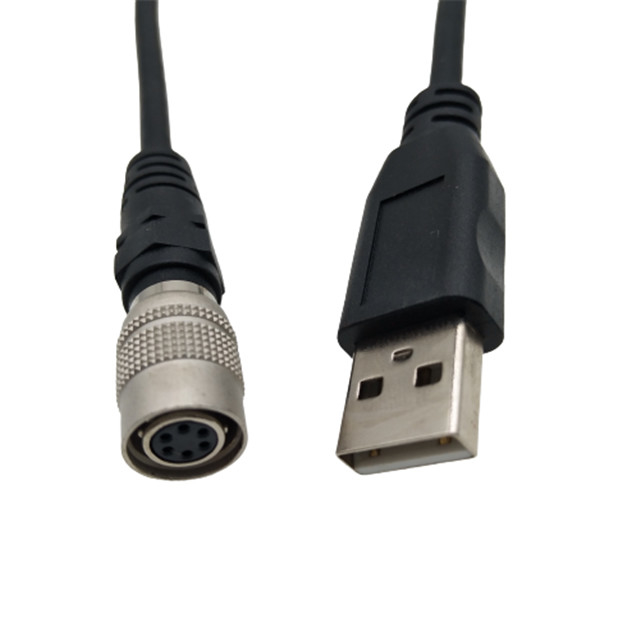 Asamblea de encargo del arnés de cable de  6 Pin Push Pull Circular USB2.0 para las cámaras