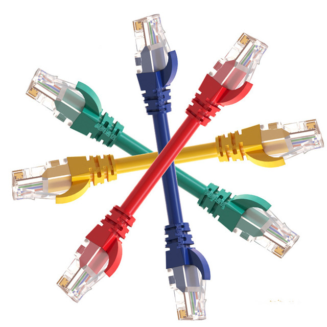 Cable de Ethernet plano del cordón de remiendo de la red de Cat5E Cat6 3M Rj 45