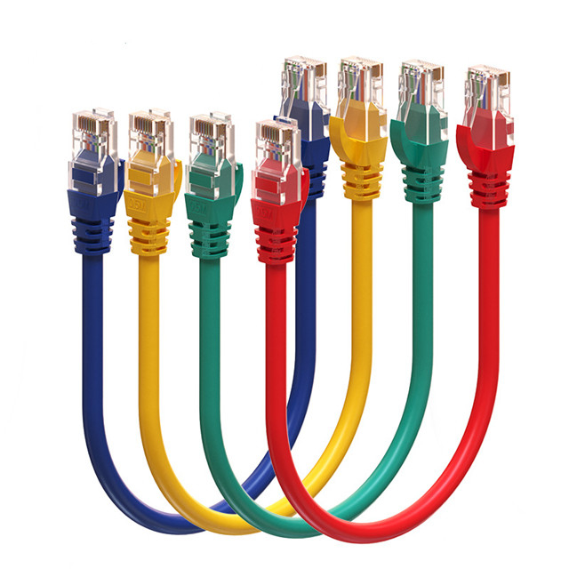 Cable de Ethernet plano del cordón de remiendo de la red de Cat5E Cat6 3M Rj 45