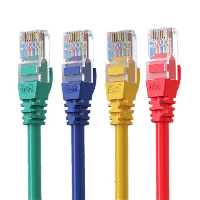 Cable de Ethernet plano del cordón de remiendo de la red de Cat5E Cat6 3M Rj 45