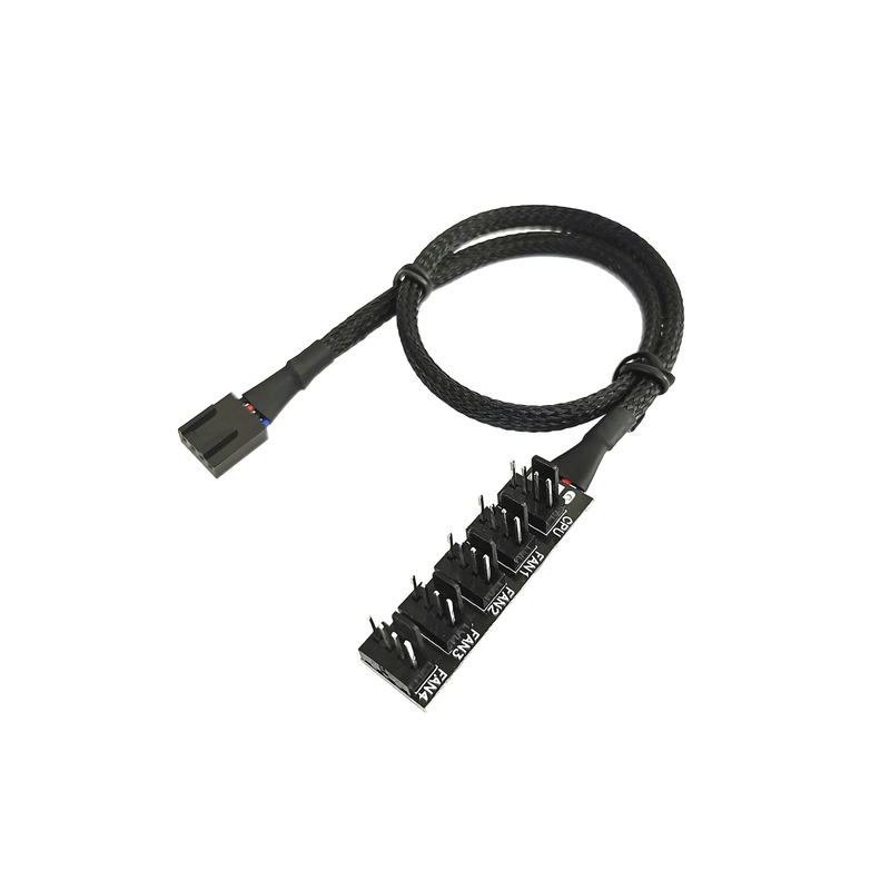 Cable masculino de la hembra de 4 Pin 1 a del fan de la CPU del caso del anfitrión de 5 chasis del ordenador
