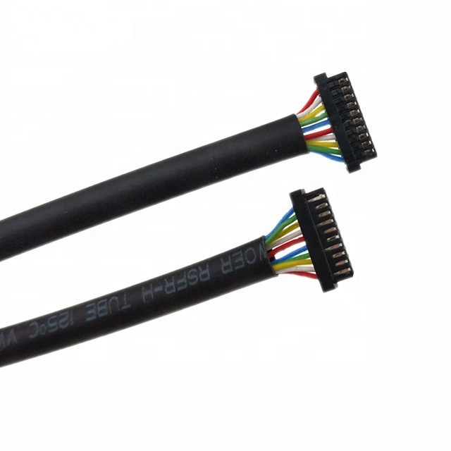 Cable de encargo del PVC del Pin DF52-10P-0.8C  de la echada 10 del arnés 0.8m m del AWG Ul1571 32