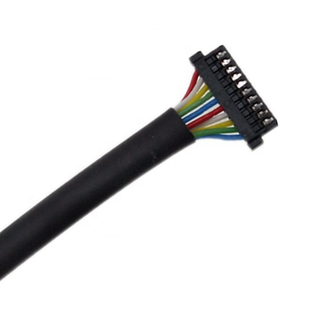 Cable de encargo del PVC del Pin DF52-10P-0.8C  de la echada 10 del arnés 0.8m m del AWG Ul1571 32