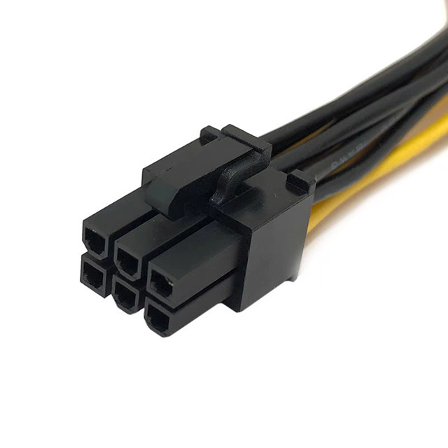 Varón de Pcie 6pin a doblarse divisor 18awg 100M M LOS 20CM del cable de transmisión de Gpu del varón 8pin