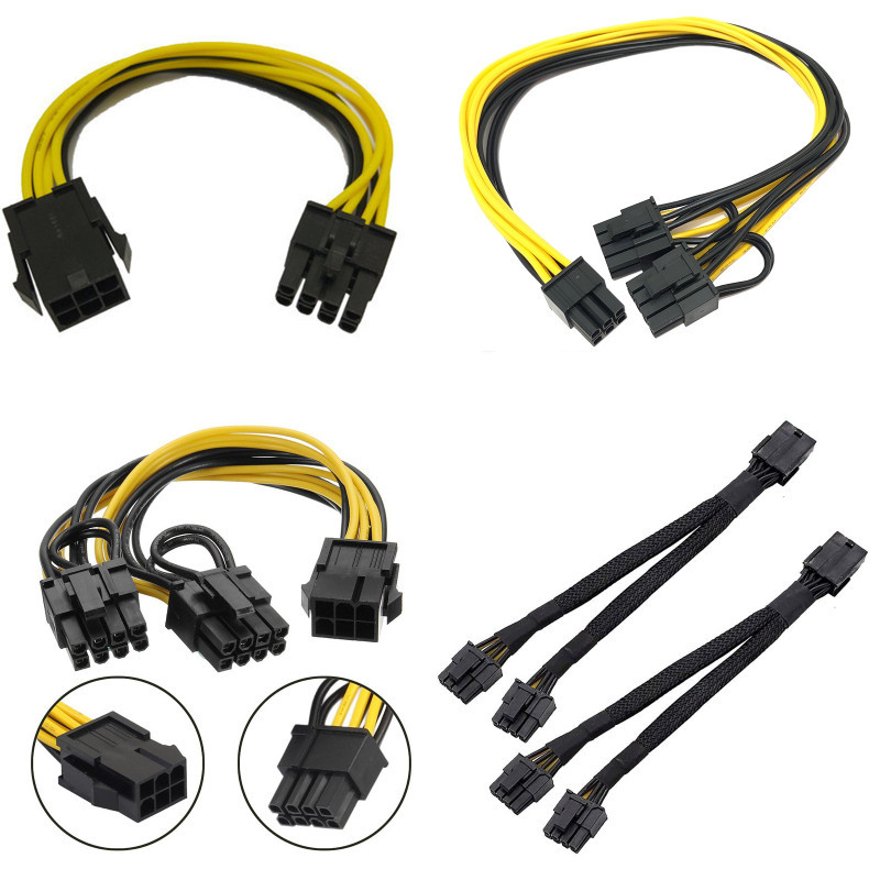 Pcie 8 Pin Female To Dual 8pin envolvió el cable de transmisión protegido de Pcie GPU Minig