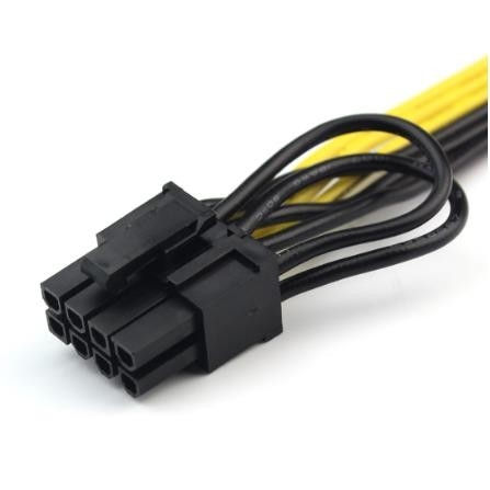 6 cable de transmisión de Pin Male To 6+2 Pin Male Spliter PCIE GPU Minig