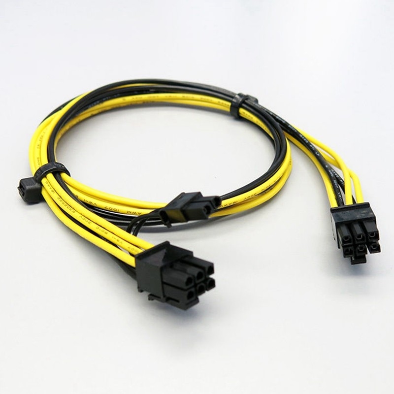 VARÓN de 16AWG 6PIN al cable de transmisión del Pci E del VARÓN 8PIN para la tarjeta gráfica