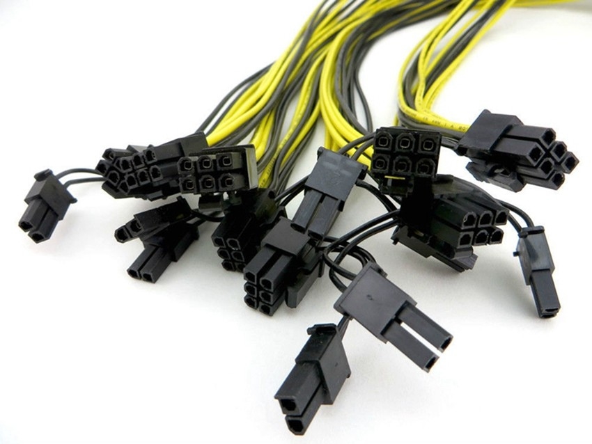 VARÓN de 16AWG 6PIN al cable de transmisión del Pci E del VARÓN 8PIN para la tarjeta gráfica